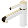 washbasin mixer Rea Melia low, white-gold (REA-B2708)