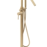 Mezclador de baño Rea Aras de pie, dorado cepillado (REA-B2719)