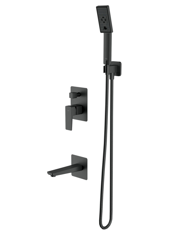 Omnires Parma concealed shower system, graphite (SYSPMW01GR)