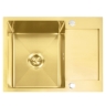 kitchen sink Rea Paul 60x48 with siphon, brush gold (ZLE-06010)