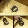 kitchen sink Rea Paul 60x48 with siphon, brush gold (ZLE-06010)