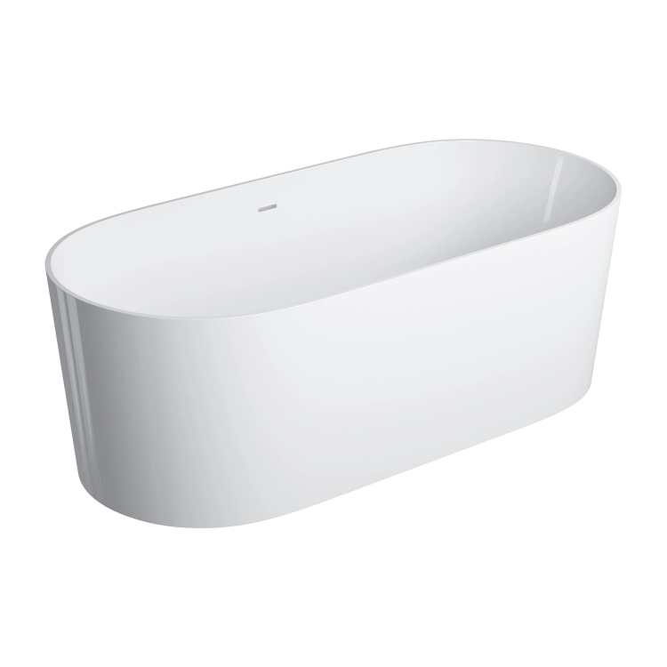 ванна Omnires Ovo M+ 160х75 овальная gloss white (OVO160WWZPBP)
