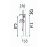 Bath mixer Rea Carat floor black (REA-B5423)