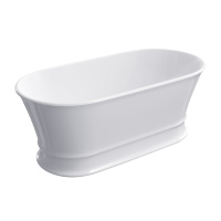 Bañera de piedra Omnires Classica 160x79 ovalada blanca (CLASSICAWWBP)