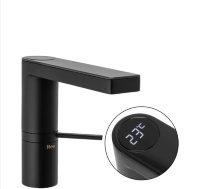 Mezclador de lavabo con sensor de temperatura Rea Amar negro (REA-B2065)