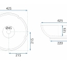 washbasin Rea Marina 42.5x42.5 blue (REA-U3300)