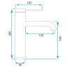 Mezclador de lavabo Rea Clif dorado cepillado bajo (REA-B5323)