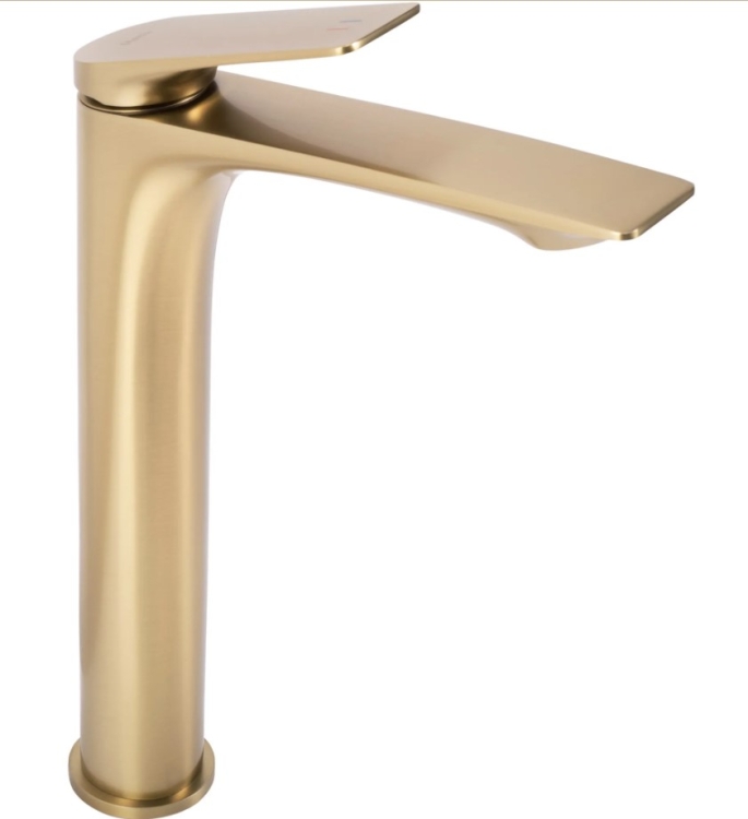 Mezclador de lavabo alto Rea Avalon, oro cepillado (REA-B2705)