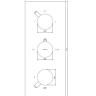 concealed bath and shower mixer Omnires Y brushed graphite (Y1238/KROGR)