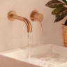 Mezclador de lavabo empotrado Rea Lungo cobre cepillado (REA-B4600)