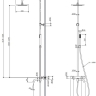 Sistema de ducha Omnires Y con termostato, cobre cepillado (Y1234CPB)