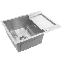 Fregadero de cocina Rea Paul 60x48 con sifón, níquel cepillado (ZLE-06009)