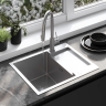kitchen sink Rea Paul 60x48 with siphon, brush nickel (ZLE-06009)