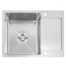 kitchen sink Rea Paul 60x48 with siphon, brush nickel (ZLE-06009)