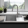 kitchen sink Rea Paul 60x48 with siphon, brush nickel (ZLE-06009)