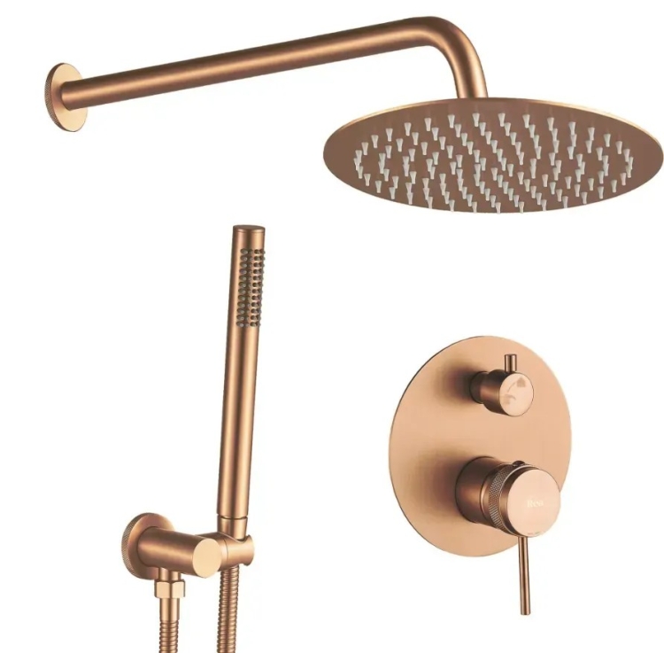душевая система Rea Lungo Grip скрытого монтажа, copper + box (REA-P5651)