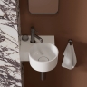 умывальник Omnires Ovo M+ 34,5х33,5 угловой, левый, gloss white (OVO335UWLBP)
