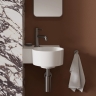 умывальник Omnires Ovo M+ 34,5х33,5 угловой, левый, gloss white (OVO335UWLBP)