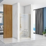Puerta de ducha Rea Rapid Swing 90x195, cristal de seguridad, transparente, dorado (REA-K5618)