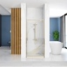 Puerta de ducha Rea Rapid Swing 90x195, cristal de seguridad, transparente, dorado (REA-K5618)