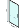 Puerta de ducha Rea Rapid Swing 90x195, cristal de seguridad, transparente, dorado (REA-K5618)