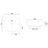 Lavabo Rea Elma 45x45 blanco (REA-U8493)