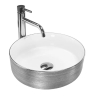 Lavabo Rea Sami 36x36 cepillado plata (REA-U3304)