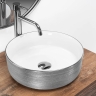 Lavabo Rea Sami 36x36 cepillado plata (REA-U3304)