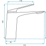 washbasin mixer Rea Avalon low, tytan (REA-B2702)