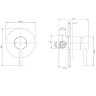concealed shower mixer Omnires Y white matt (Y1245WM)