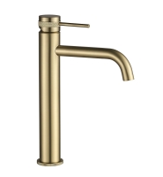 Mezclador de lavabo alto Rea Lungo Grip, oro cepillado (REA-B6896)