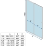 душевая дверь Rea Primo Slide 110x190 безопасное стекло, прозрачное, chrome (REA-K0565)