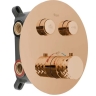 душевая система Rea Lungo Diamond скрытого монтажа, термостат, copper + box (REA-P6968)