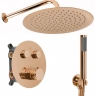 душевая система Rea Lungo Diamond скрытого монтажа, термостат, copper + box (REA-P6968)