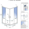 shower cabin Rea Punto 90x90 chrom safety glass, transparent (REA-K0867)