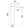 washbasin mixer Rea Argus chrome (REA-B6209)