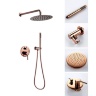 Conjunto de ducha empotrado Rea Lungo oro rosa (REA-P4111)