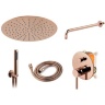 Conjunto de ducha empotrado Rea Lungo oro rosa (REA-P4111)