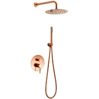 Conjunto de ducha empotrado Rea Lungo oro rosa (REA-P4111)