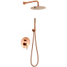 Conjunto de ducha empotrado Rea Lungo oro rosa (REA-P4111)