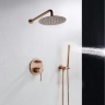 Conjunto de ducha empotrado Rea Lungo oro rosa (REA-P4111)