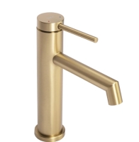 Mezclador de lavabo Rea Foss dorado cepillado bajo (REA-B5316)