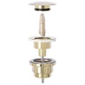 Sifón universal para lavabo Rea, dorado, con válvula de fondo click-clack (REA-A5692)