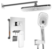 Conjunto de ducha empotrado Rea Moby cromado (REA-P2404)