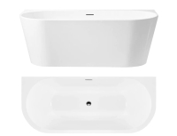 Bañera acrílica Rea Capri 150x75 + sifón + tapón clic/clack (REA-W9800)