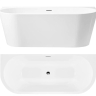 Bañera acrílica Rea Capri 150x75 + sifón + tapón clic/clack (REA-W9800)