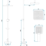 душевая система Rea Argus tytan (REA-P6535)