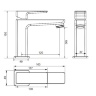 Mezclador de lavabo cromado Omnires Parma (PM7410CR)