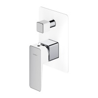 Mezclador empotrado para baño y ducha Omnires Parma cromo/blanco (PM7435CRB)