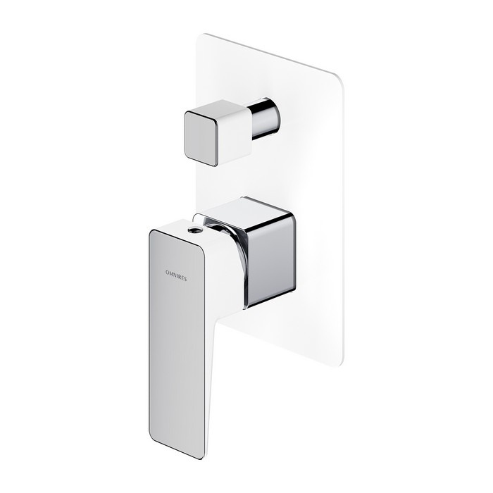 concealed bath and shower mixer Omnires Parma chrome/white (PM7435CRB)